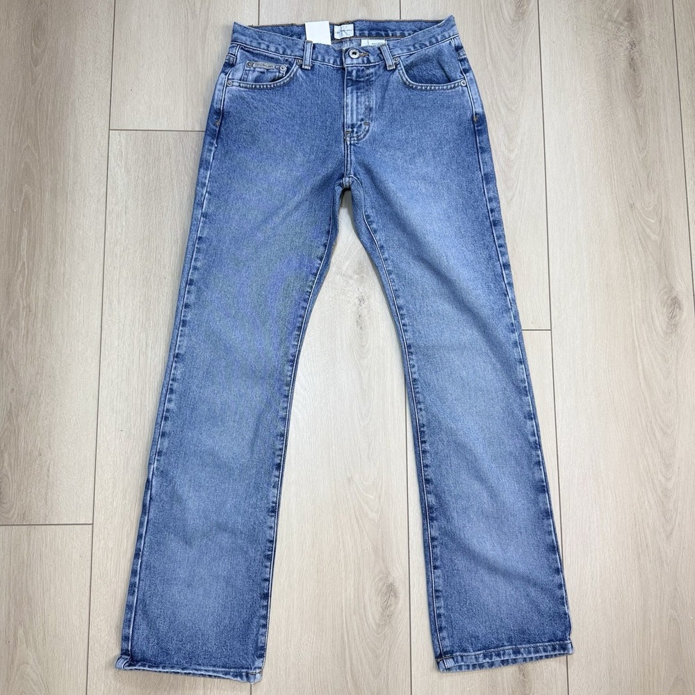 VTG Y2K Calvin Klein Jeans Juniors 3 Light Wash Bootcut Denim Pants NWT Size 3